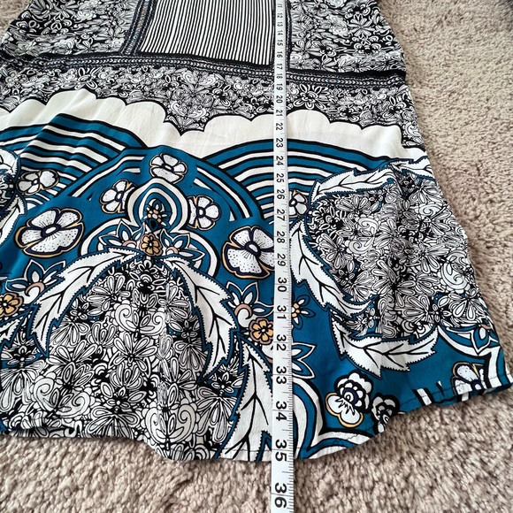 Express Turquoise Colorful Shift Straight Dress - Picture 8 of 8